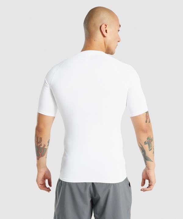 Panske Tricka Gymshark Element Baselayer Biele | HY4612758